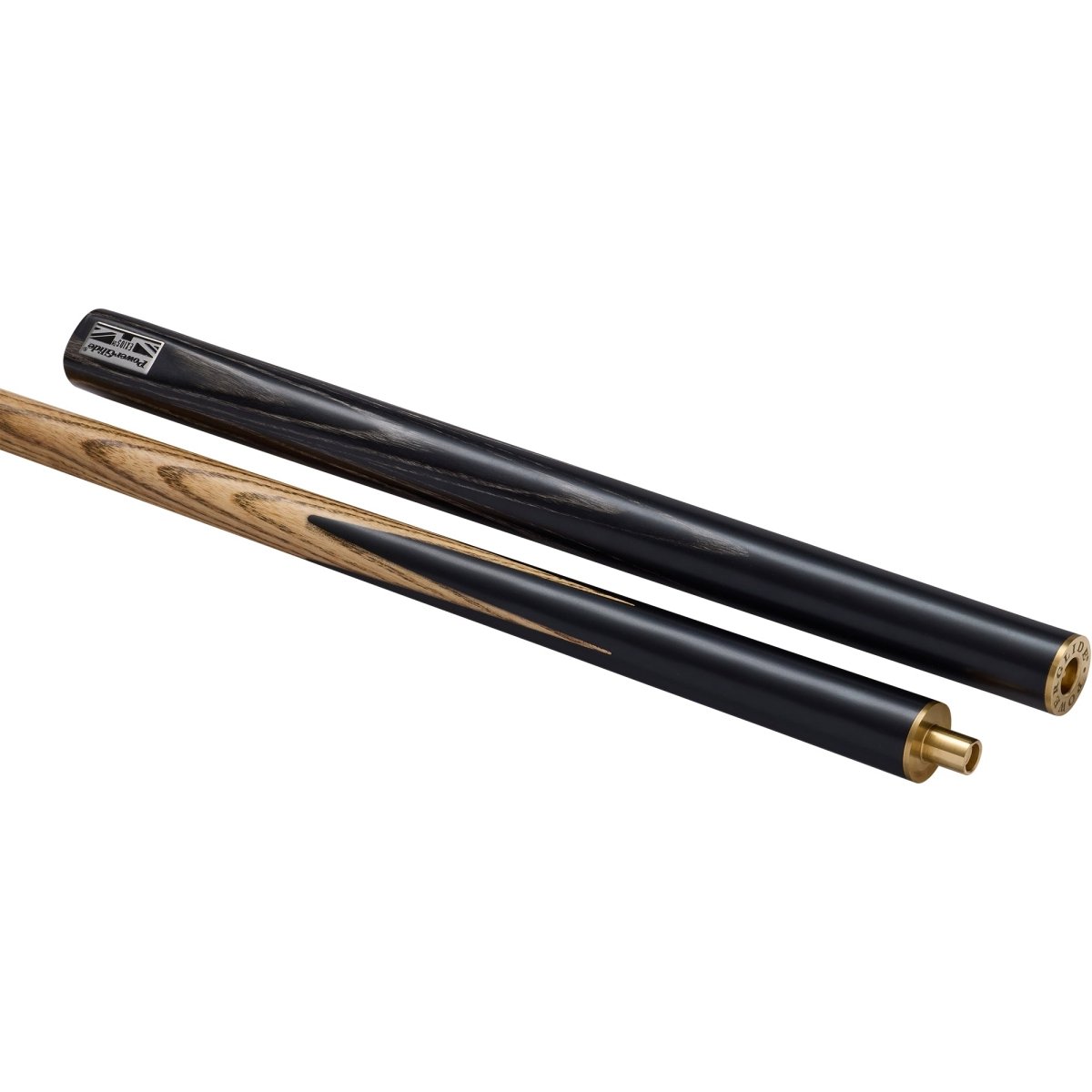 PowerGlide Exios Black Snooker Pool Cue - 3/4 Joint - 9.5mm Tip