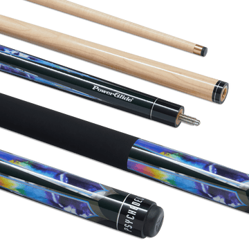 PowerGlide Psychedelic 57" - 2 Piece Pool Cue with 13mm Tip
