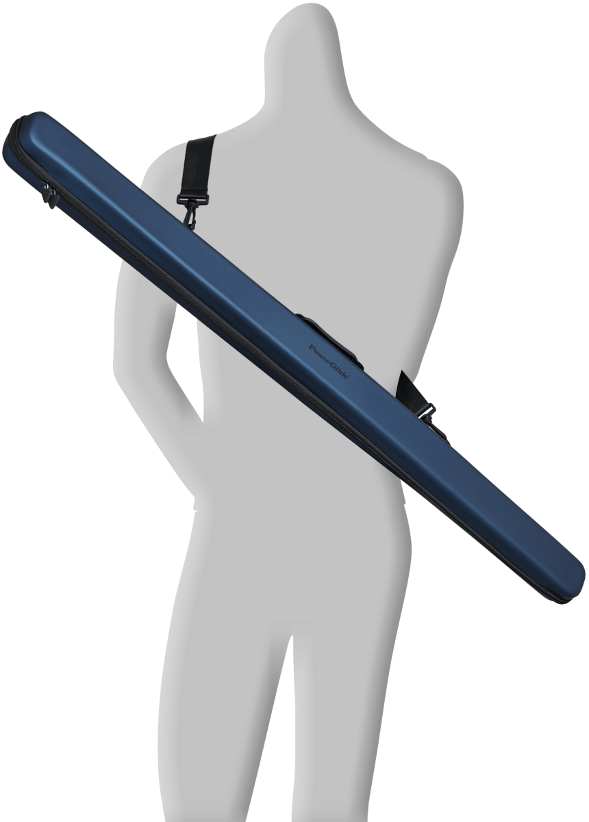 PowerGlide - Svartur 3/4 Joint Cue Case - Metallic Blue
