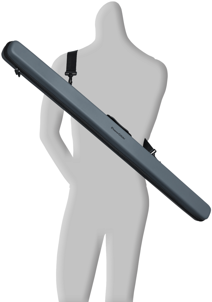 PowerGlide - Svartur 3/4 Joint Cue Case - Metallic Grey