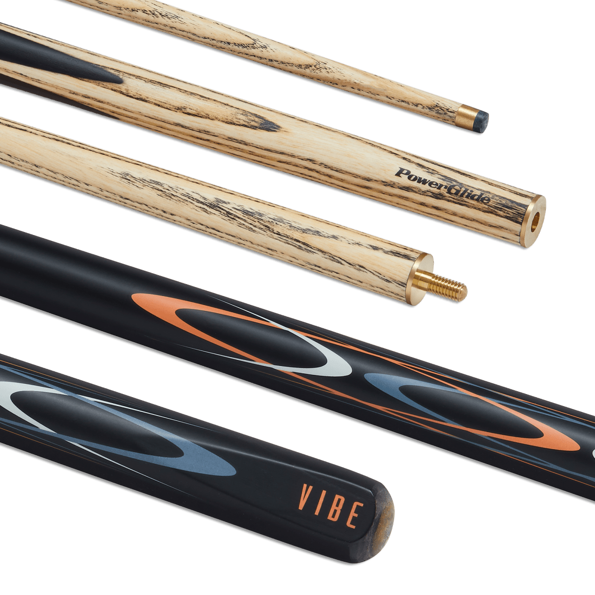 PowerGlide Vibe Snooker Cue - 57inch 2 Piece - 10mm Tip