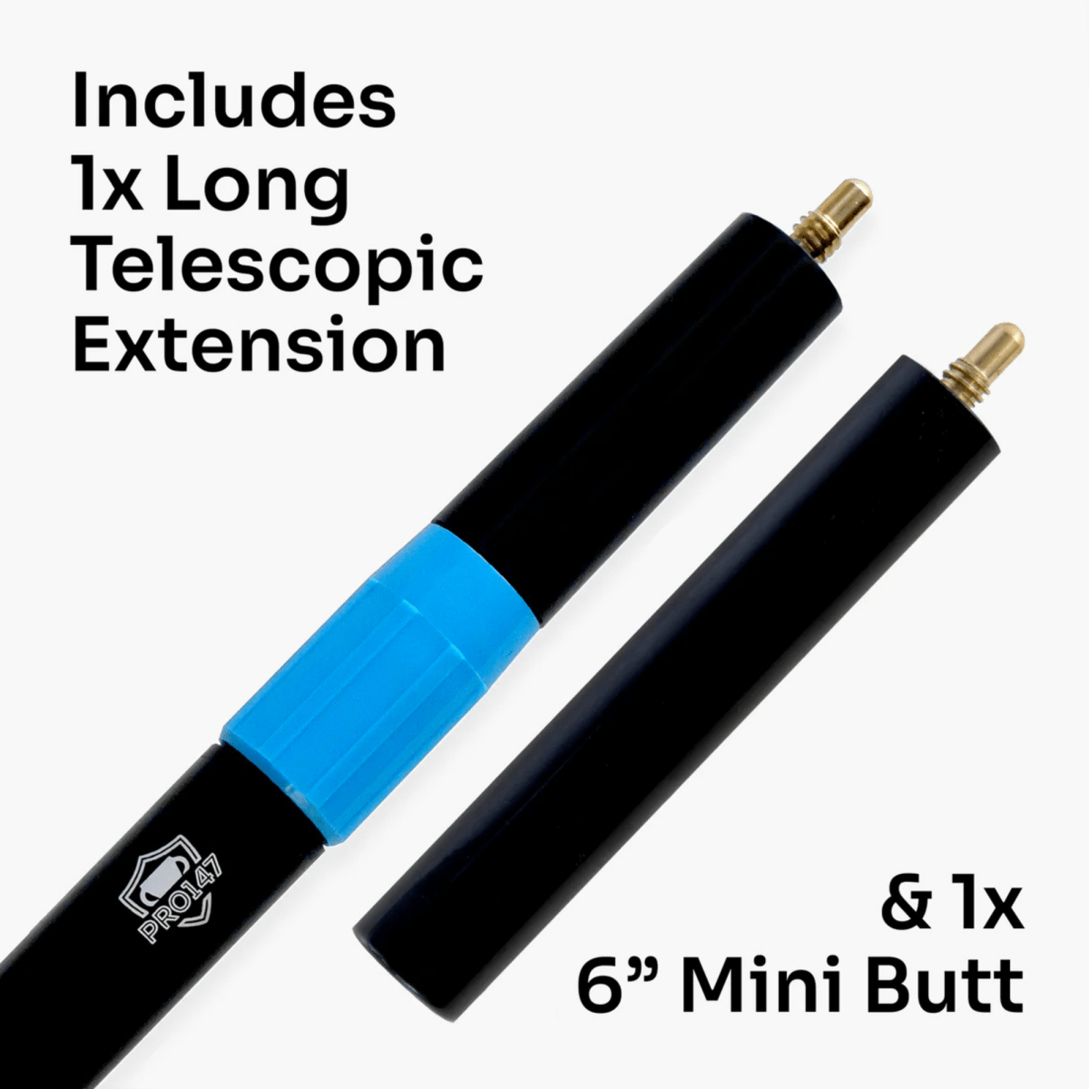 PRO147 Dragon Scale ¾ Joint Premium Ash Snooker and Pool Cue and Case Set - 9.5mm Professional Layered Tip - 57"