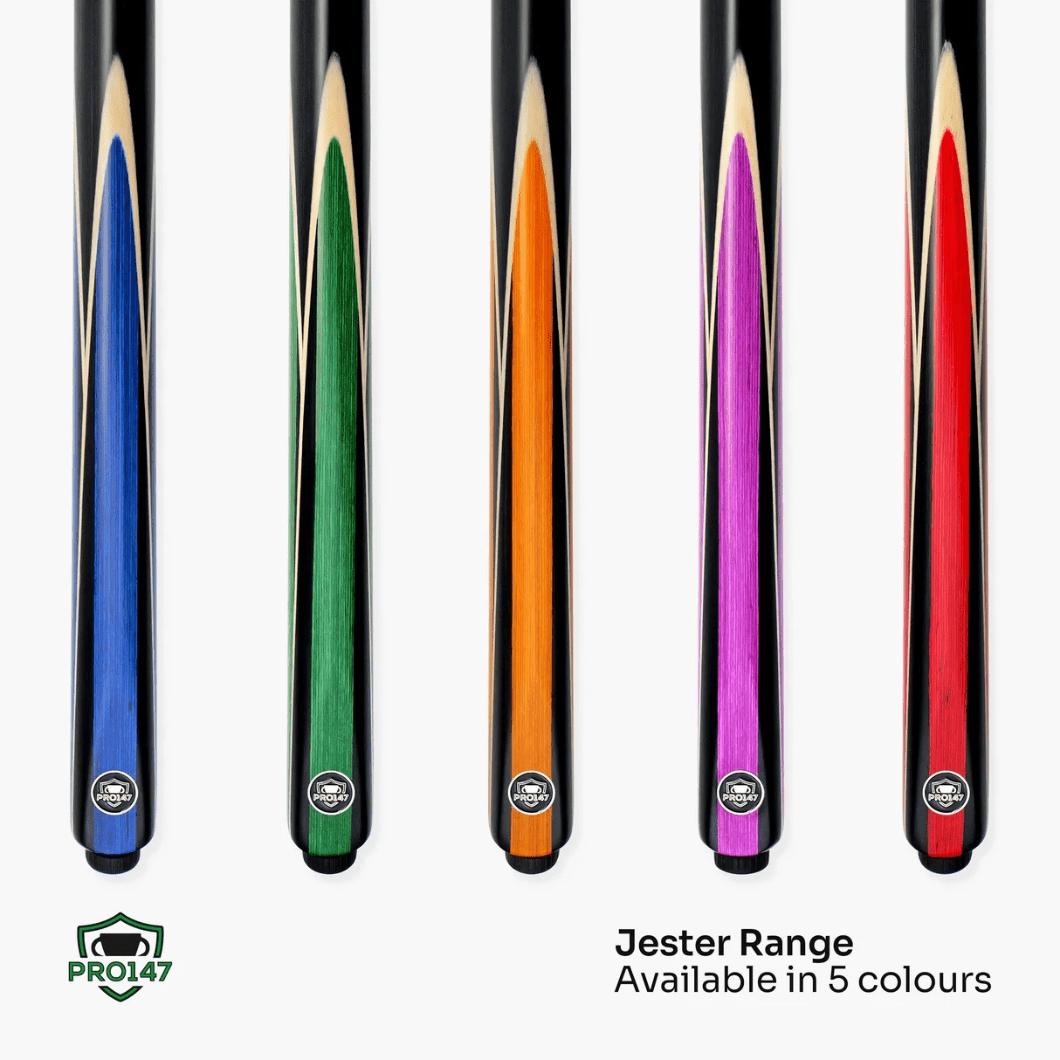 PRO147 Jester 3/4 Jointed Snooker Pool Cue - 57 inch - 9.5mm Pro Tip