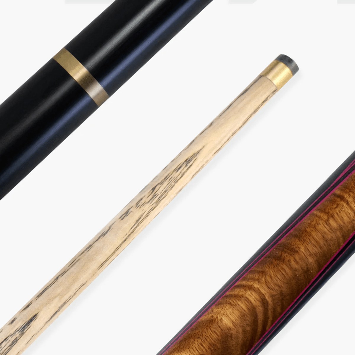 PRO147 Pearl Series Pink Burl - 57 Inch 3/4 Jointed Snooker Pool Cue - 9.5mm Tip