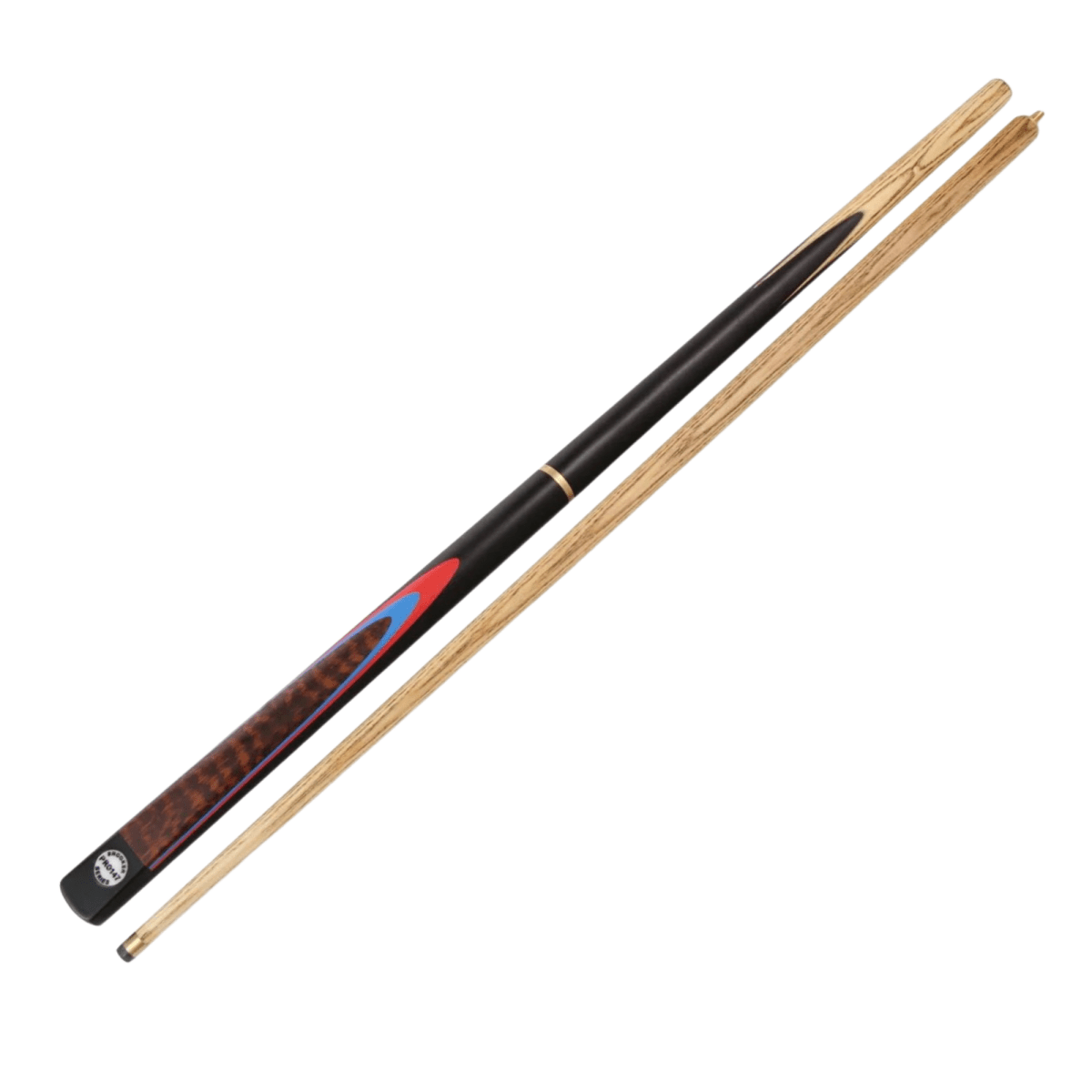 PRO147 Snakewood 57 Inch 3 Piece Length Adjustable Snooker Pool Cue - 9.5mm Tip