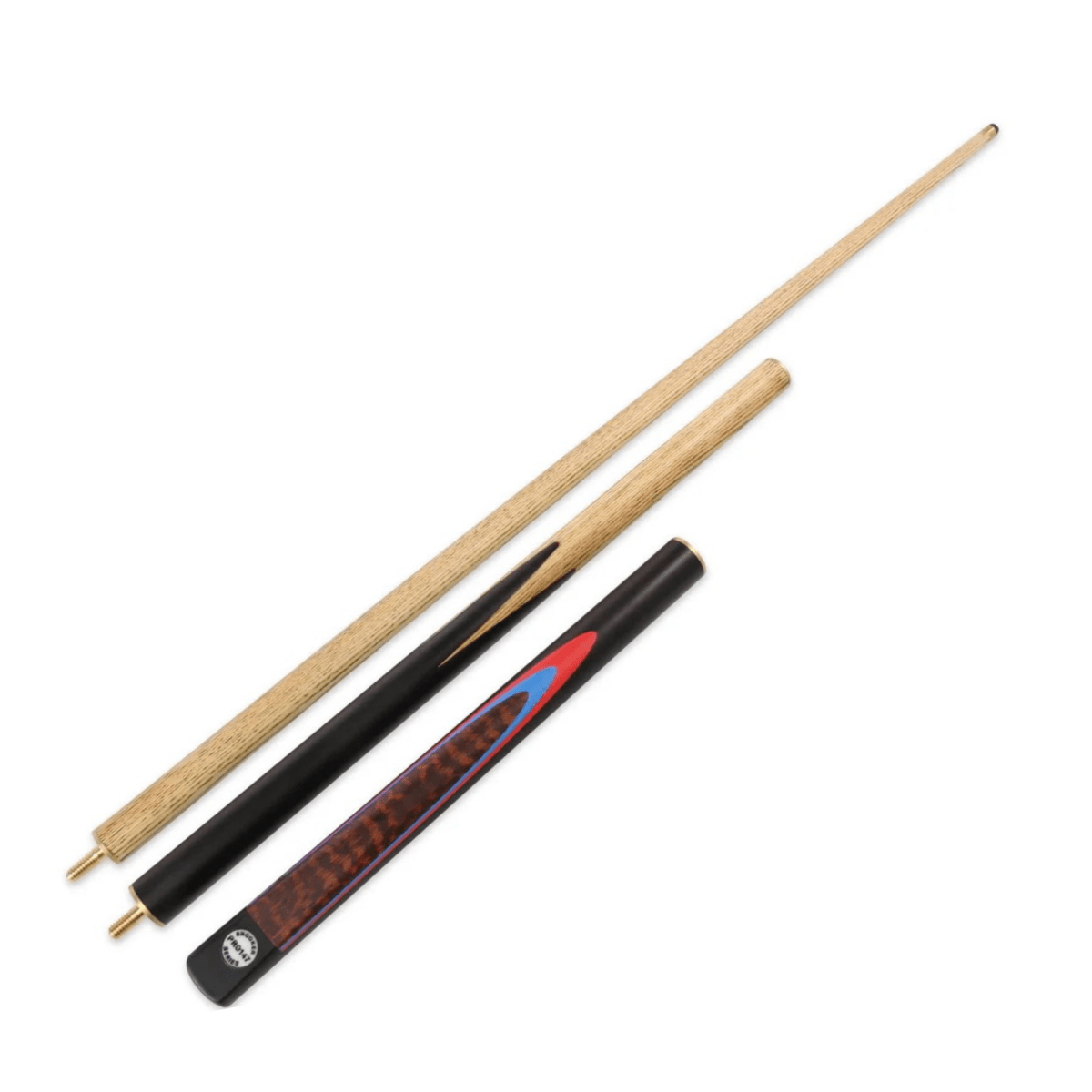 PRO147 Snakewood 57 Inch 3 Piece Length Adjustable Snooker Pool Cue - 9.5mm Tip