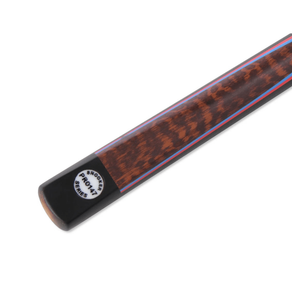 PRO147 Snakewood 57 Inch 3 Piece Length Adjustable Snooker Pool Cue and Case Set 9.5mm Tip