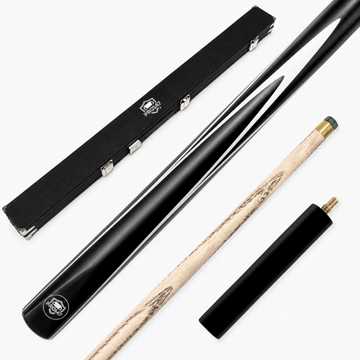 PRO147 Striker 3/4 Jointed Snooker and Pool Cue and Case Standard Set with 9.5mm Green Layered Tip