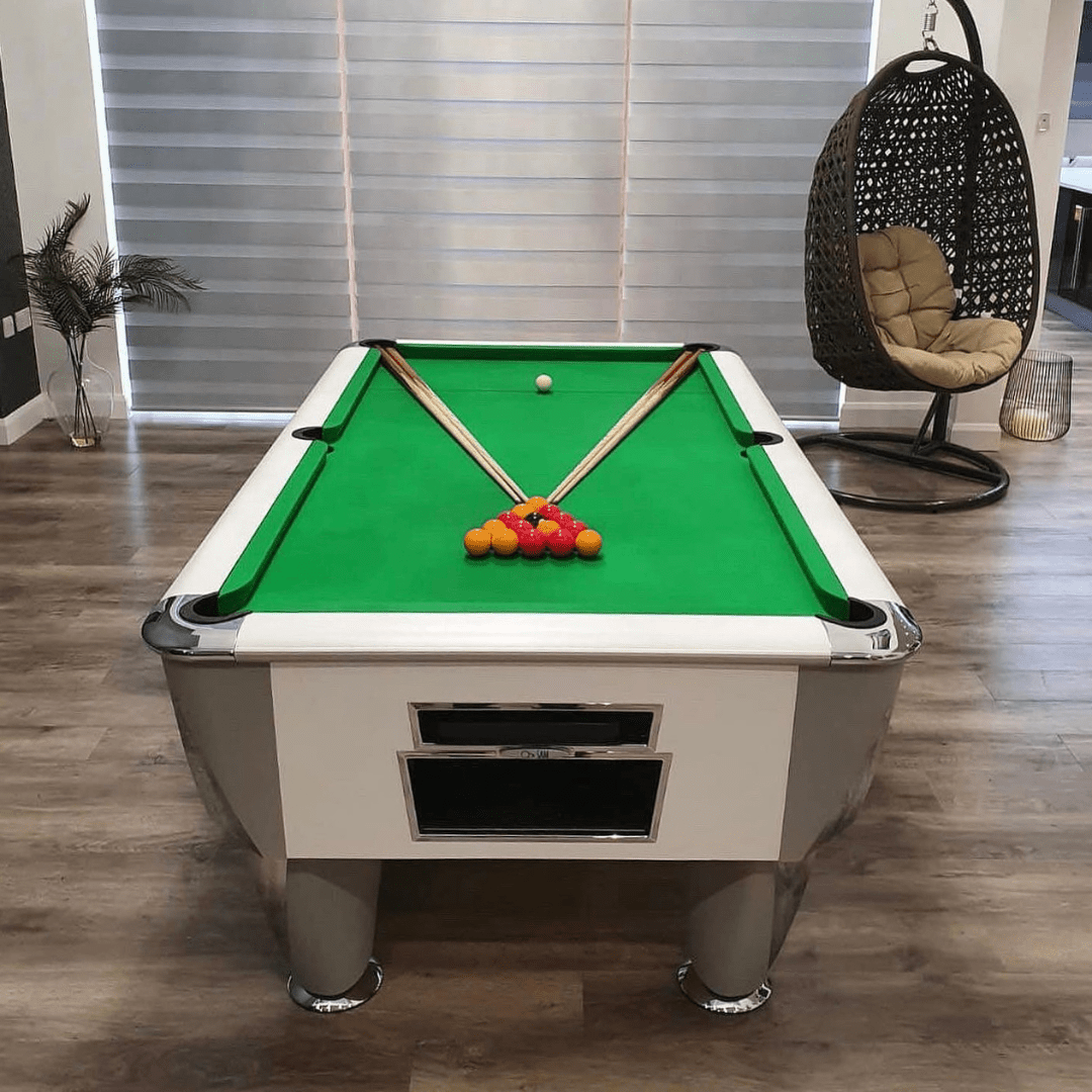 SAM Atlantic Champion Pool Table - Matt White