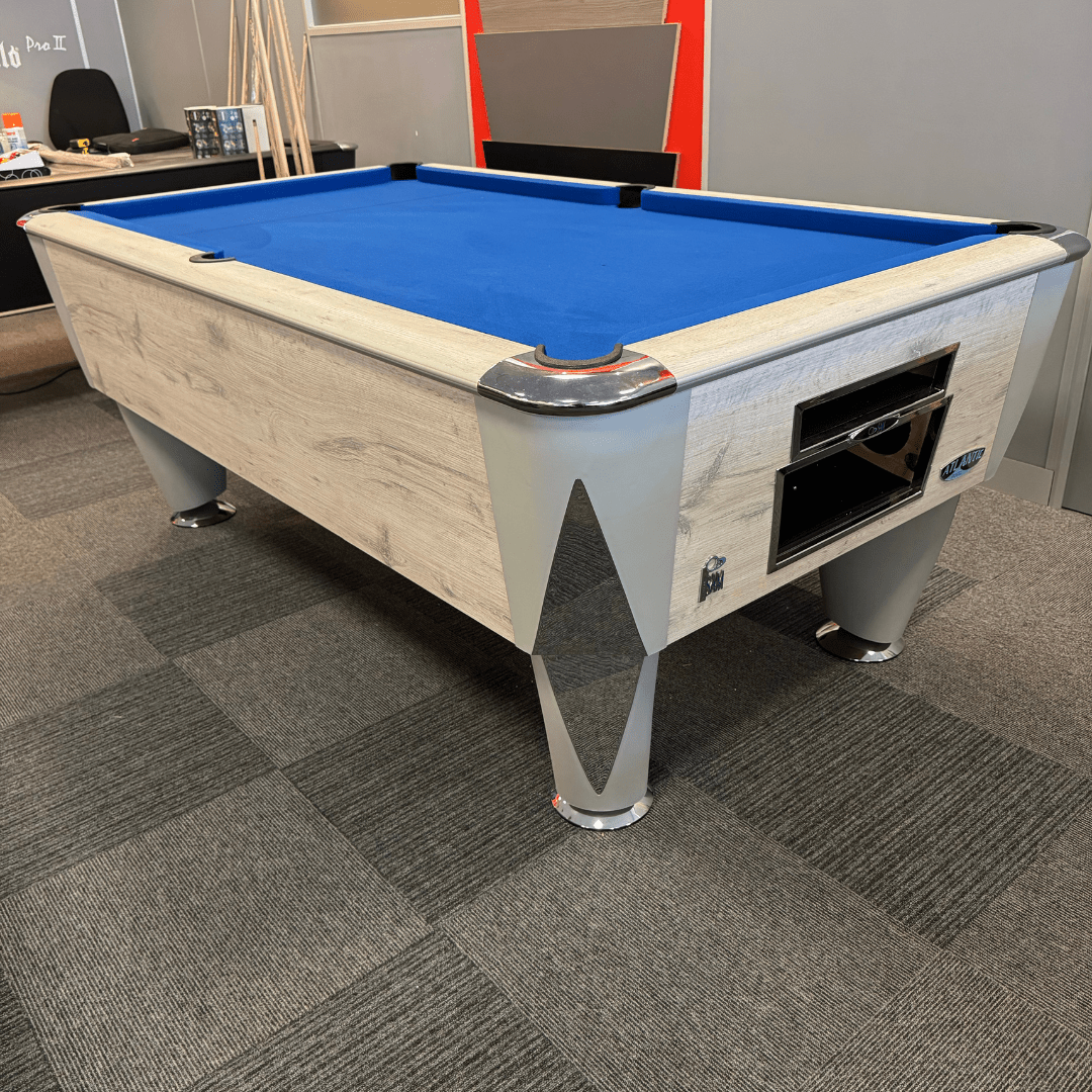 SAM Atlantic Champion Pool Table - Polar Oak – The Yorkshire Cue Company