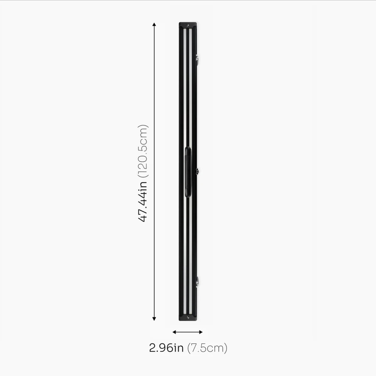 Silver Stripe Pro Aluminium 3/4 Snooker & Pool Cue Case – Holds 1 Cue + Extensions