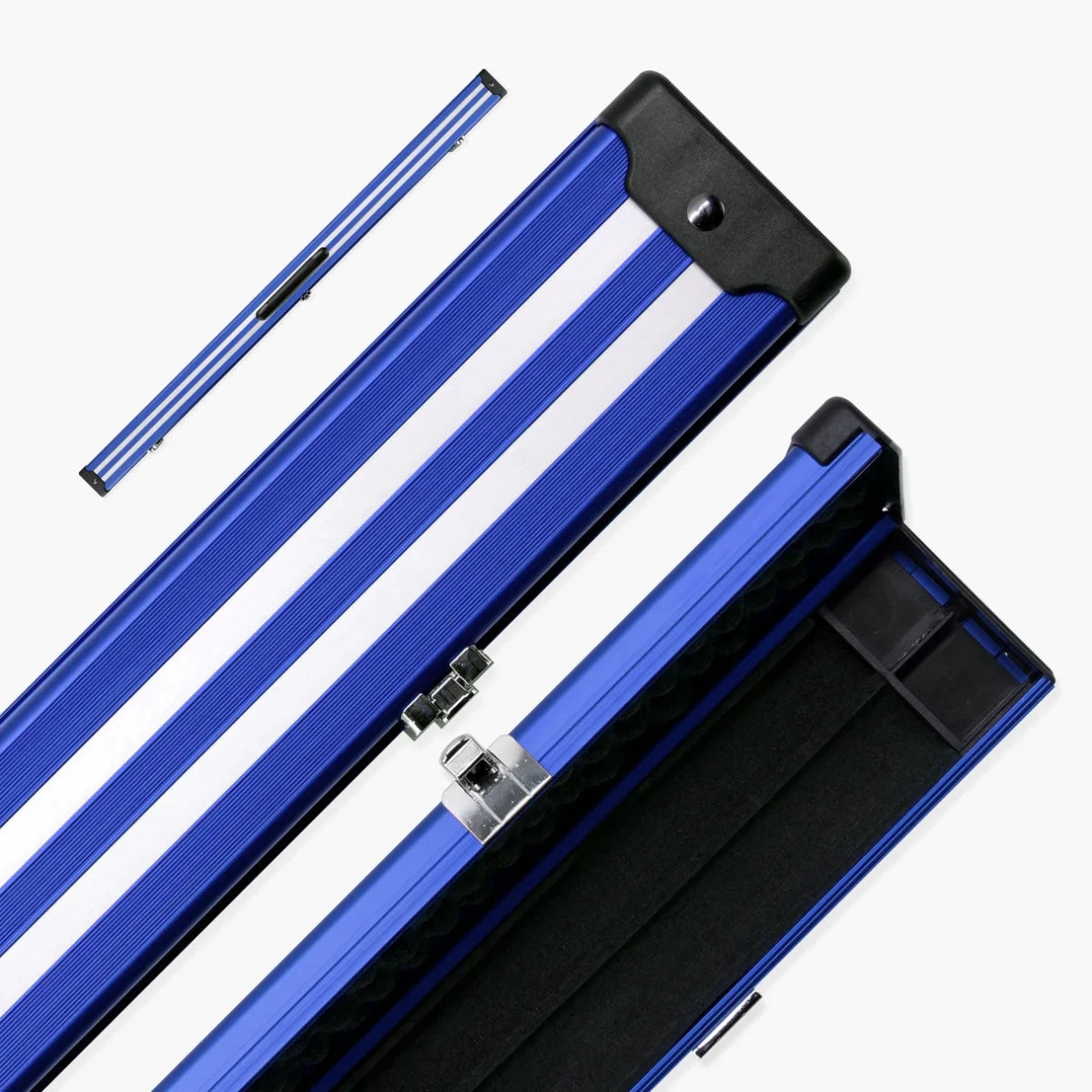 Silver Stripe Pro Aluminium 3/4 Snooker & Pool Cue Case – Holds 1 Cue + Extensions