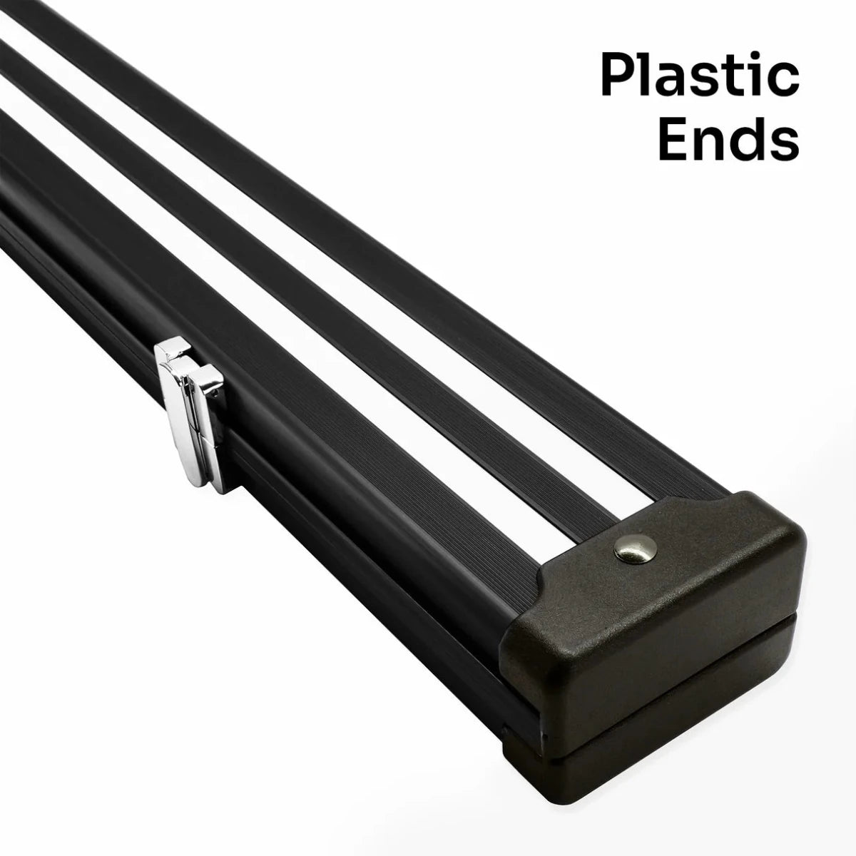 Silver Stripe Pro Aluminium 3/4 Snooker & Pool Cue Case – Holds 1 Cue + Extensions