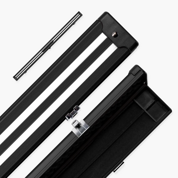 Silver Stripe Pro Aluminium 3/4 Snooker & Pool Cue Case – Holds 1 Cue + Extensions
