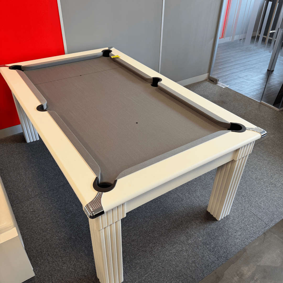 The Harrogate Pool Dining Table - 6ft - Matt White Finish