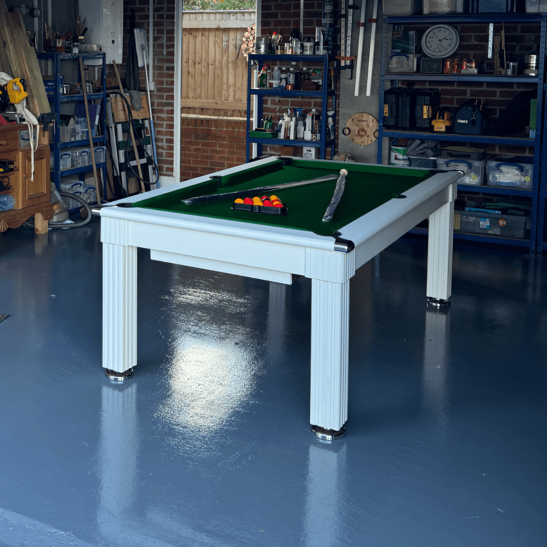 The Harrogate Pool Dining Table - 6ft - Matt White Finish