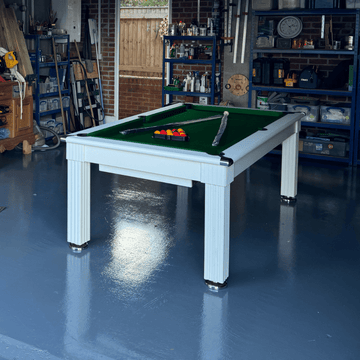 The Harrogate Pool Dining Table - 6ft - Matt White Finish