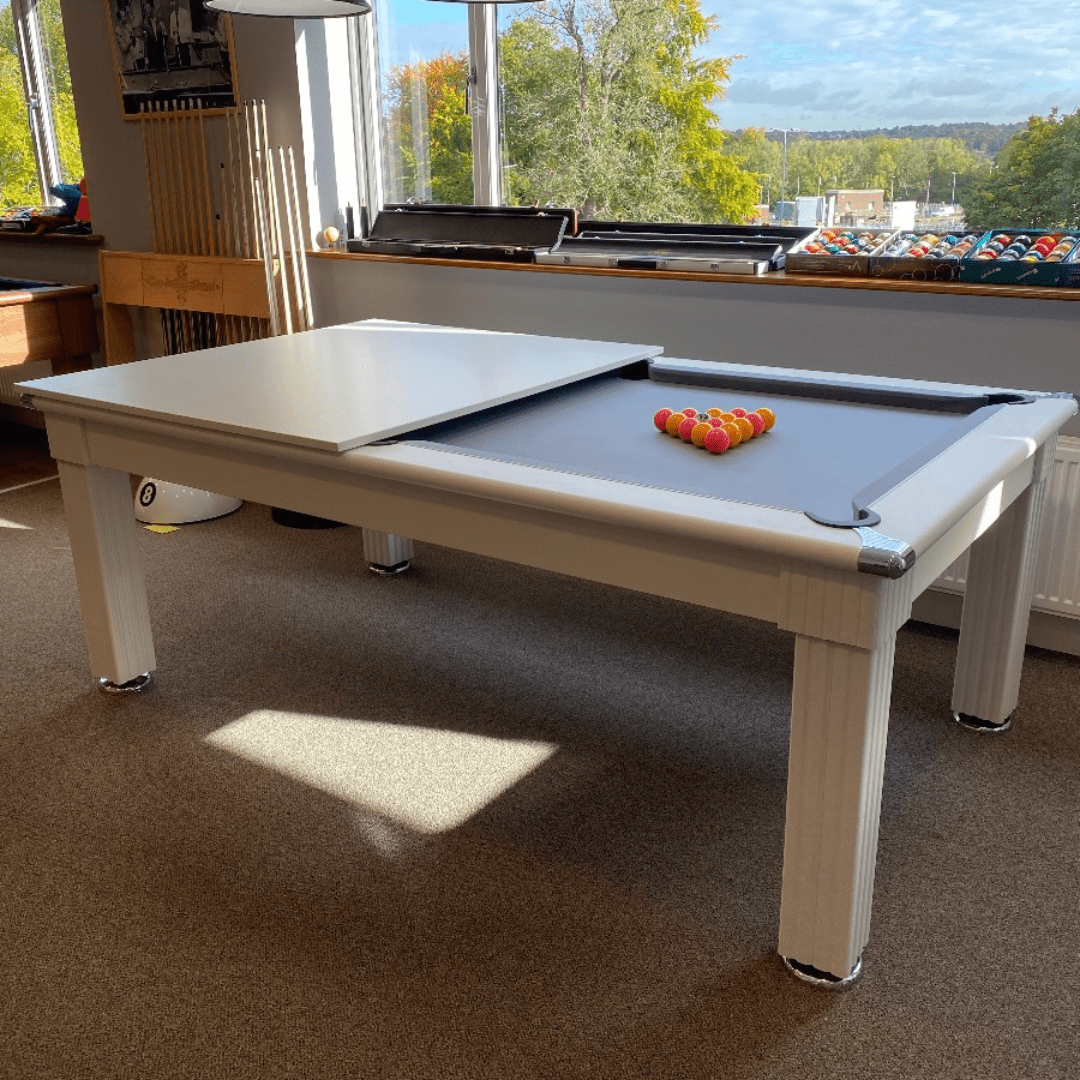 The Harrogate Pool Dining Table - 6ft - Matt White Finish