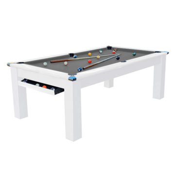 The Helmsley Pool Table - Gloss White