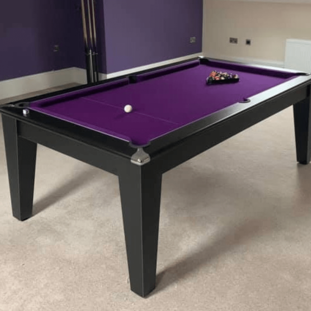 The Richmond Pool Dining Table - Matt Black - 7ft