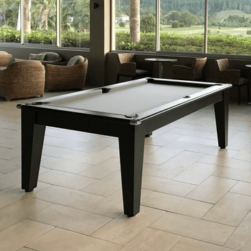 The Richmond Pool Dining Table - Matt Black - 7ft