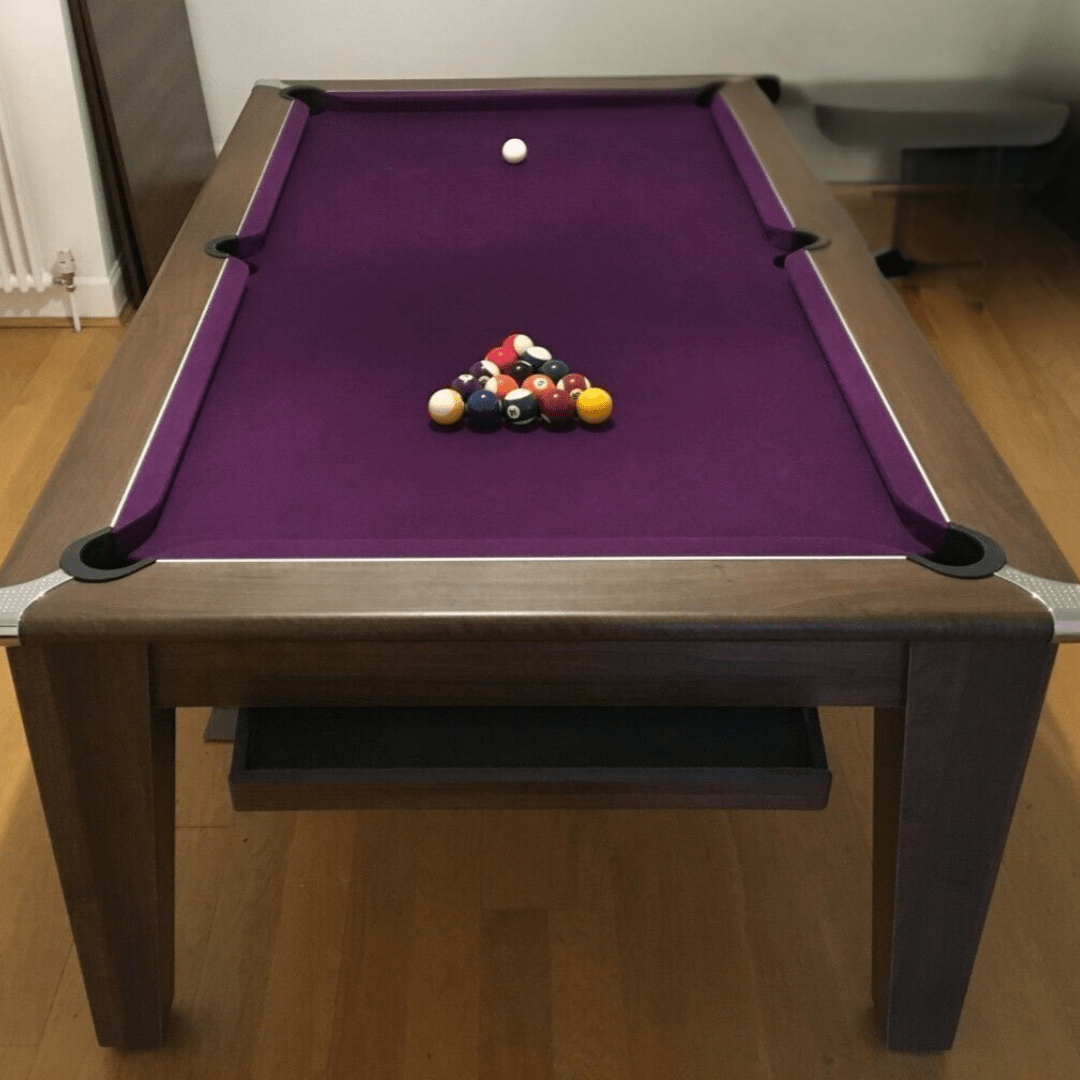 The Richmond Pool Dining Table - Matt Black - 7ft
