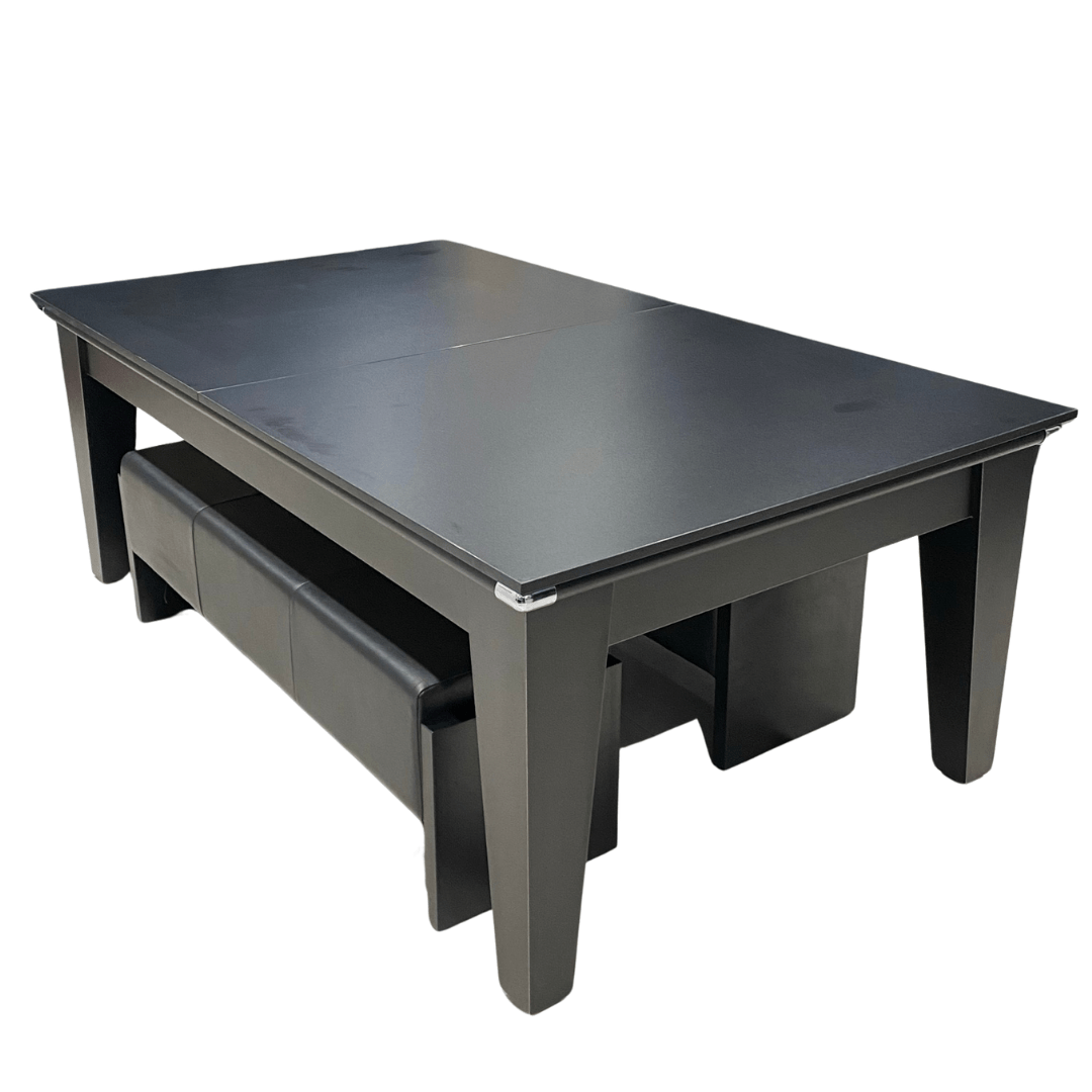 The Richmond Pool Dining Table - Matt Black - 7ft