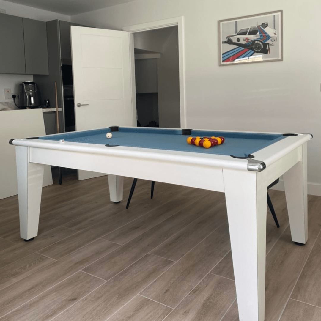 The Richmond Pool Dining Table - Matt White - 7ft