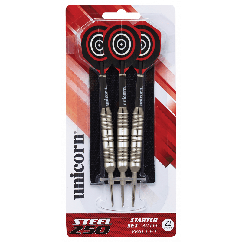 Unicorn Steel 250 Dart Set - Starter Set with Wallet