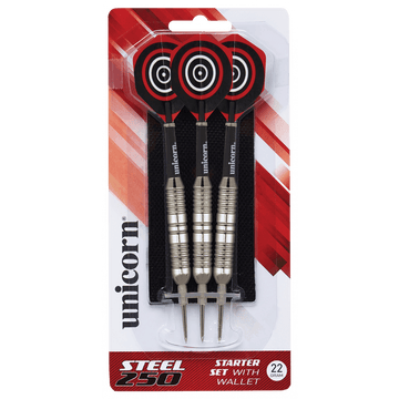Unicorn Steel 250 Dart Set - Starter Set with Wallet