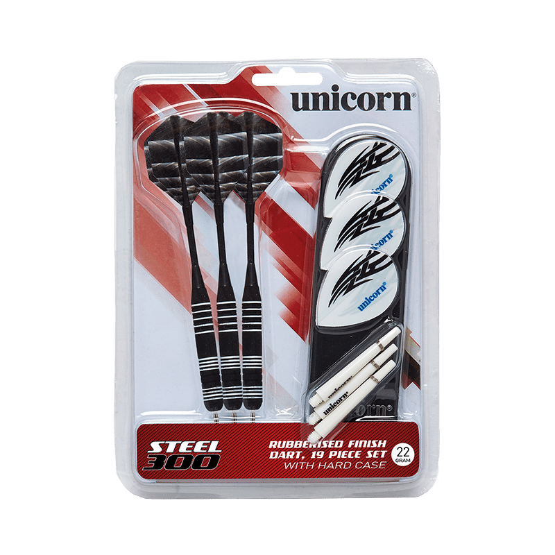 Unicorn Steel 300 Dart Set - 19 Piece with Case