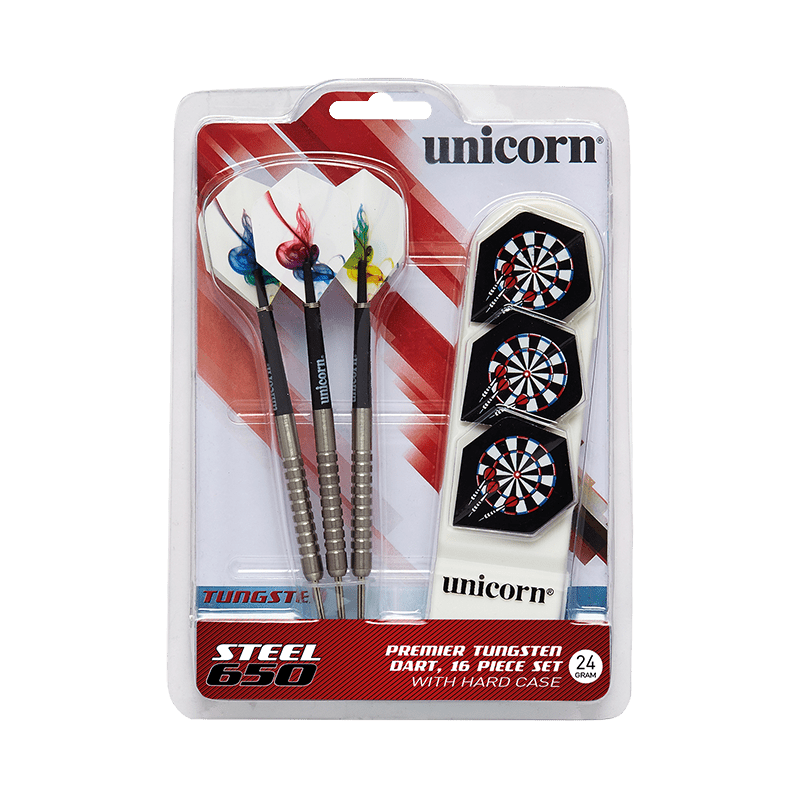 Unicorn Steel 650 Premier Tungsten 16 Piece Dart Set